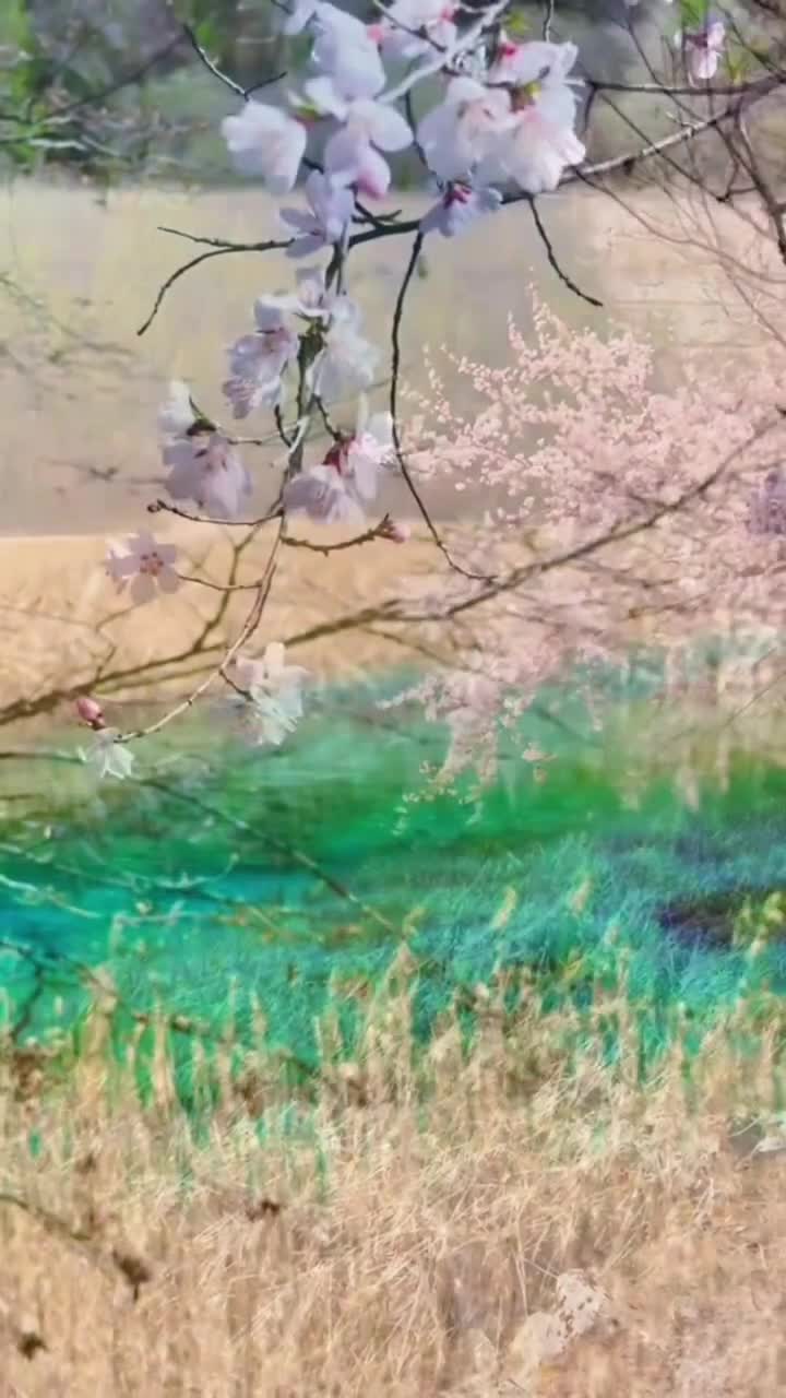 在这最为绚丽的季节里，九寨沟仿佛披上了一层梦幻的纱衣，水面闪烁着彩林倒映的浮光掠影，每一道波纹都承载着自然的韵律与诗意# 九寨沟风景区#自联盟
