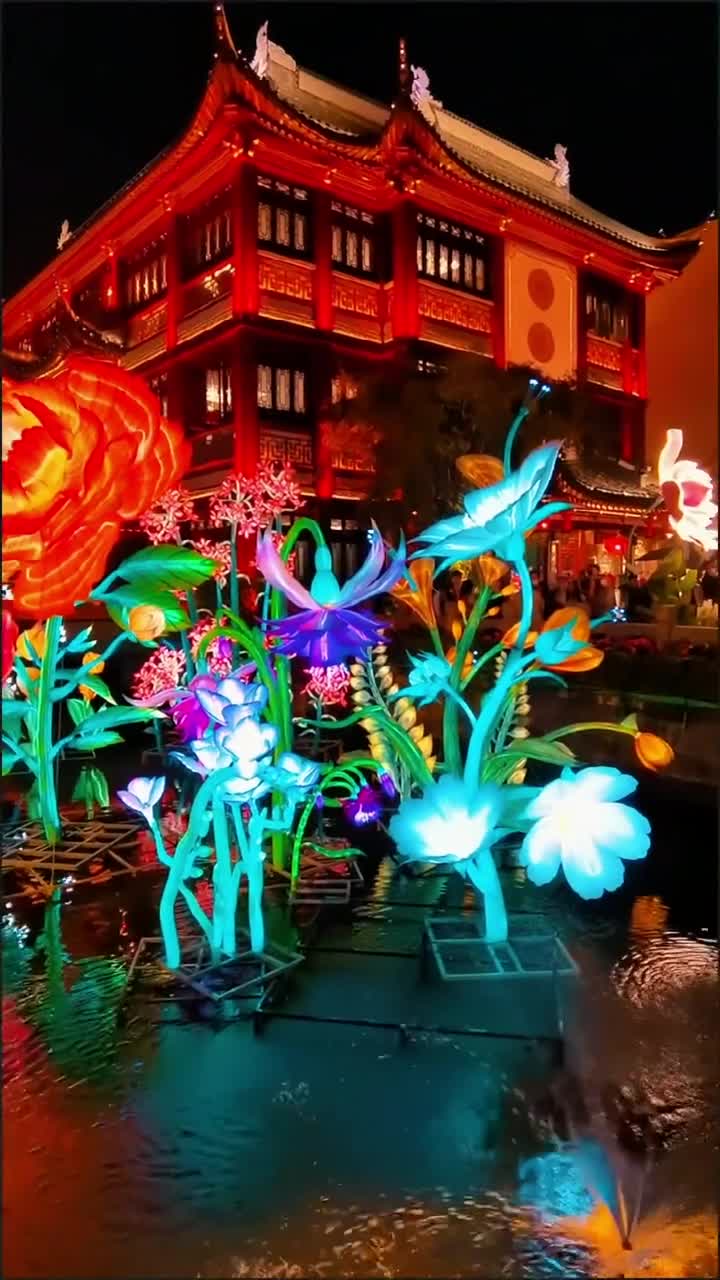 豫园灯会，来来往往的人群里，有今生的，或许也有前世的吧。今生陌路错过，前世可能彼此踩到过脚，瞪眼拌嘴后，却未报过姓名，亦可能一眼万年，有恨有爱。#豫园#自联盟